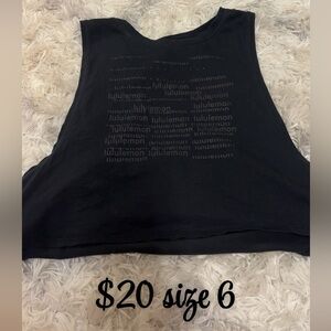 lululemon athletica Black Muscle Tee